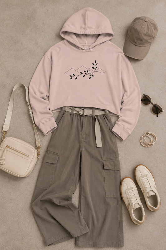 Aspen Grace Cropped Hooded Sweatshirt