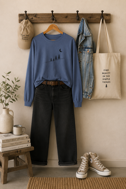 Moonlit Slope Long Sleeve T-Shirt