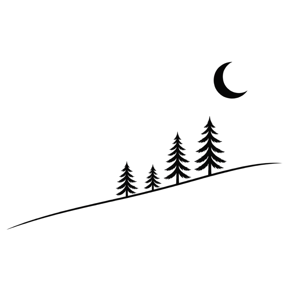 Moonlit Slope Long Sleeve T-Shirt