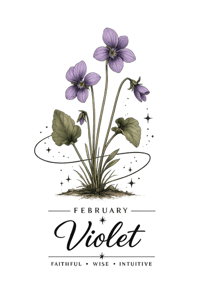 February Birth Flower Long Sleeve T-Shirt