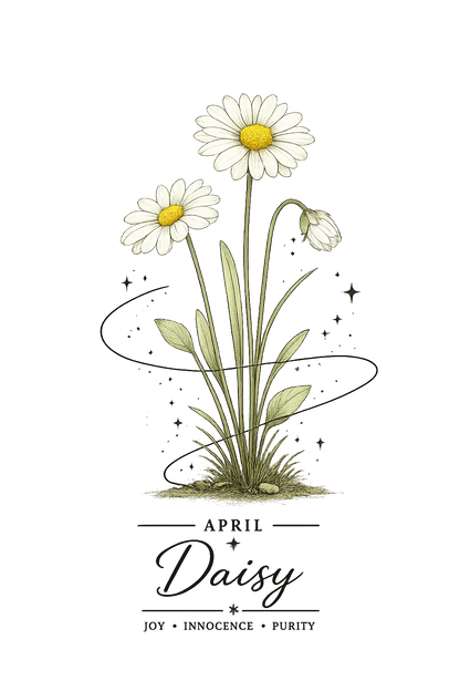 April Birth Flower Long Sleeve T-Shirt
