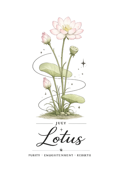 July Birth Flower Long Sleeve T-Shirt