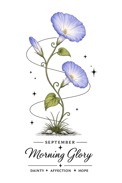 September Birth Flower Long Sleeve T-Shirt