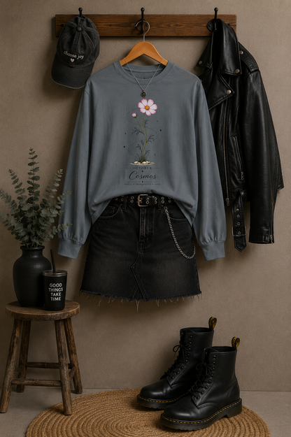 October Birth Flower Long Sleeve T-Shirt