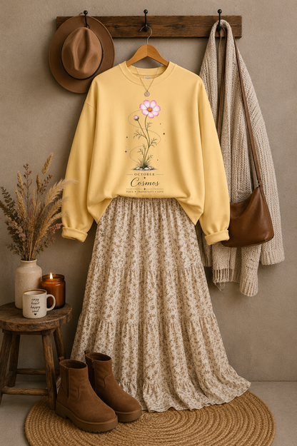 October Birth Flower Sweatshirt