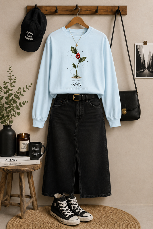 December Birth Flower Long Sleeve T-Shirt