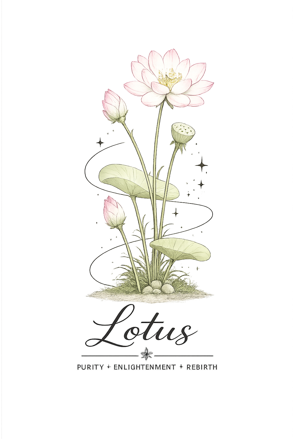 Lotus Cropped Hooded Sweatshirt
