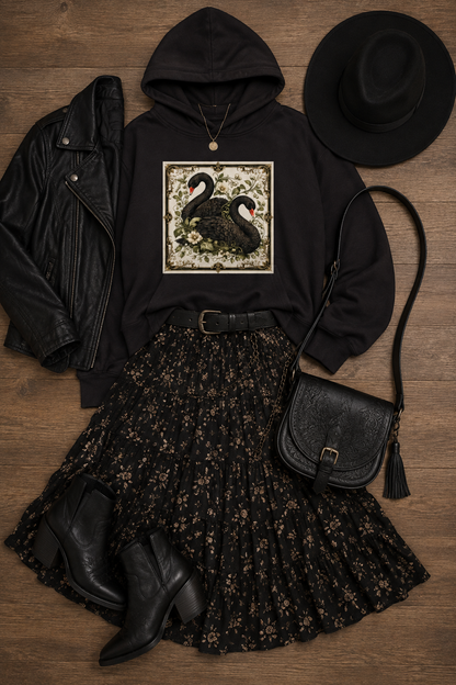 Botanical Flight Cropped Hooded Sweatshirt