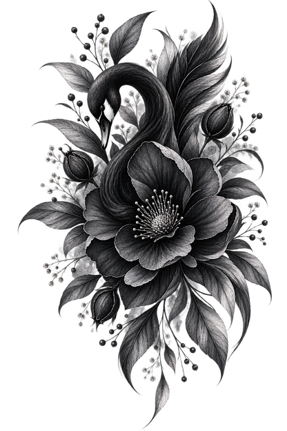 Dark Bloom Cropped Hooded Sweatshirt