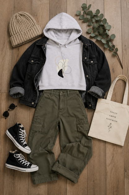 Essence Cropped Hooded Sweatshirt