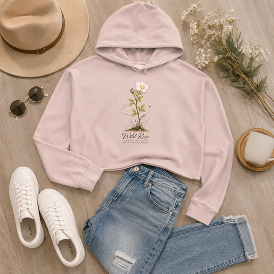 Wild Rose Cropped Hooded Sweatshirt