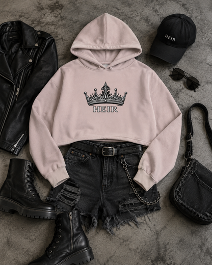 Heir Crown Cropped Hooded Sweatshirt