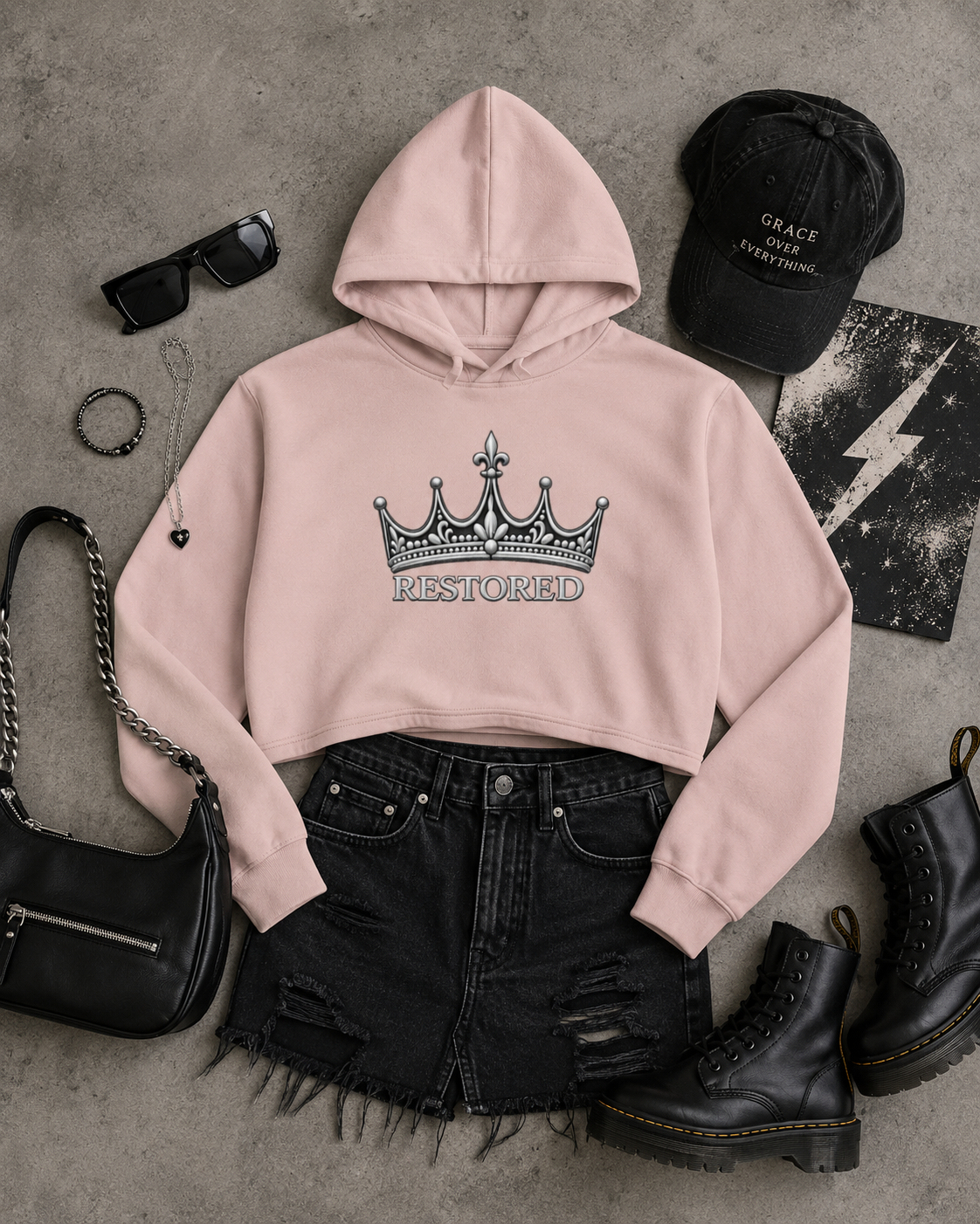 Restored Crown Cropped Hooded Sweatshirt