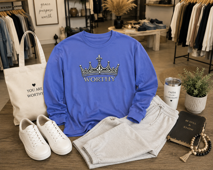 Worthy Crown Long Sleeve T-Shirt