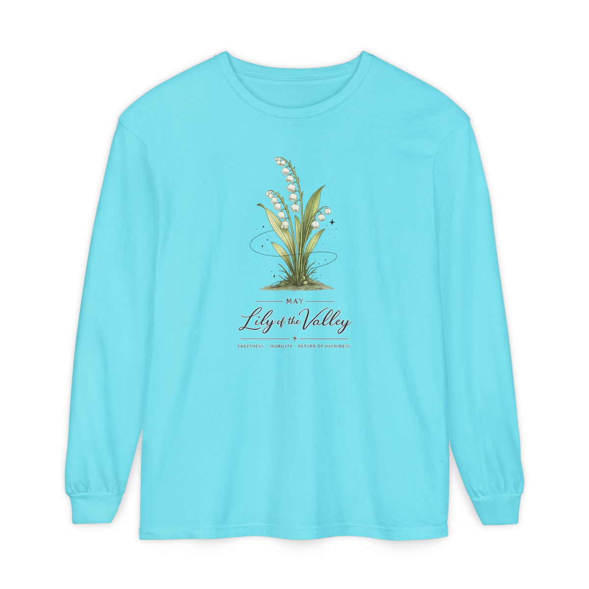 May Birth Flower Long Sleeve T-Shirt