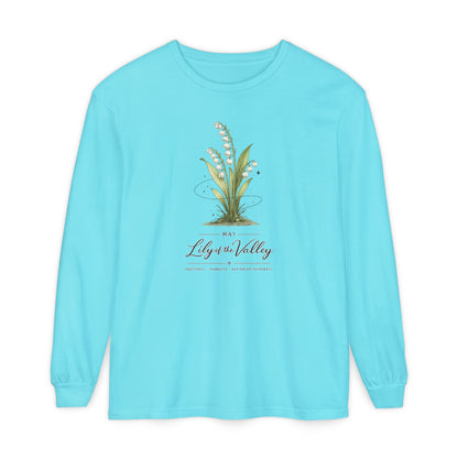 May Birth Flower Long Sleeve T-Shirt