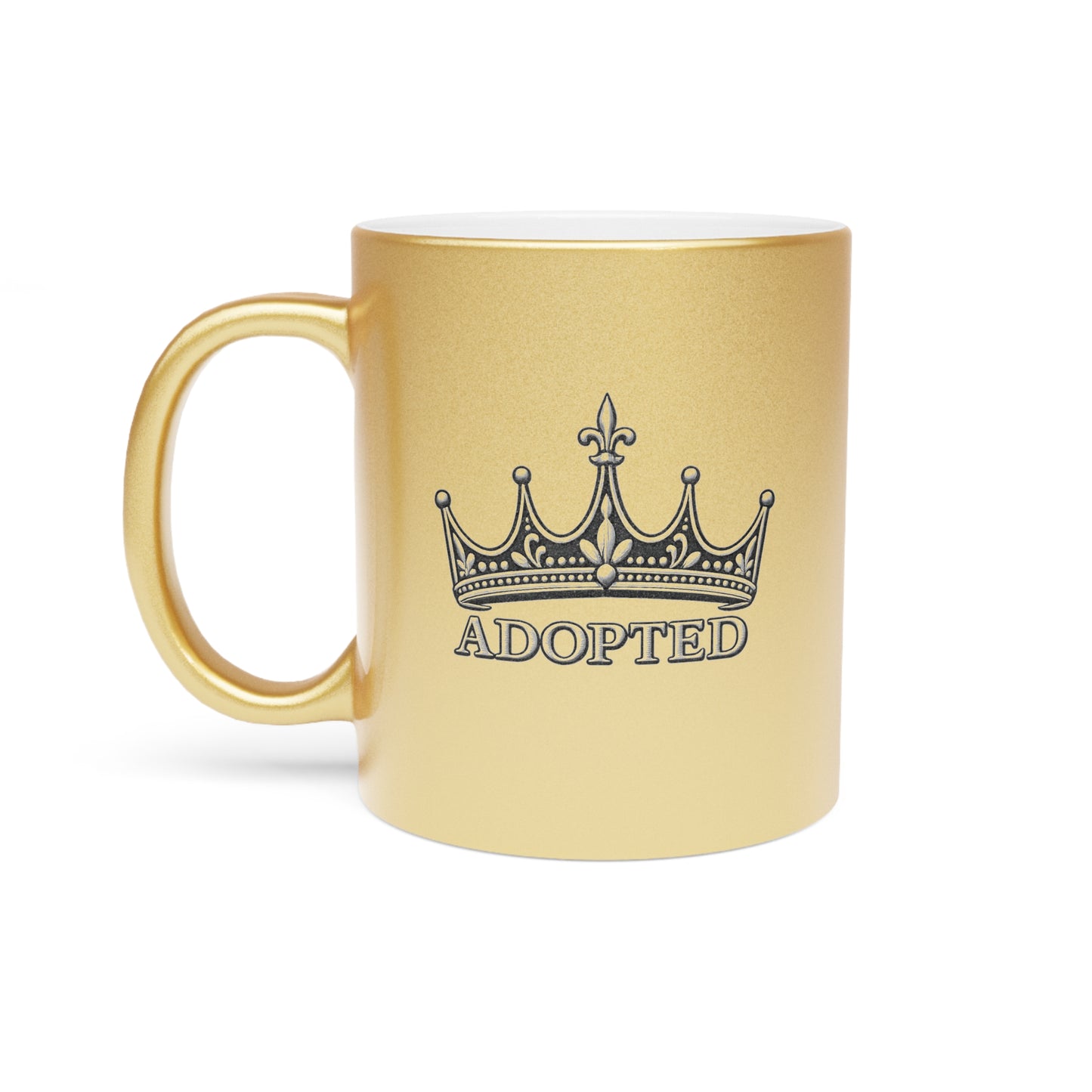 Adopted Crown Metallic Mug (Silver\Gold)