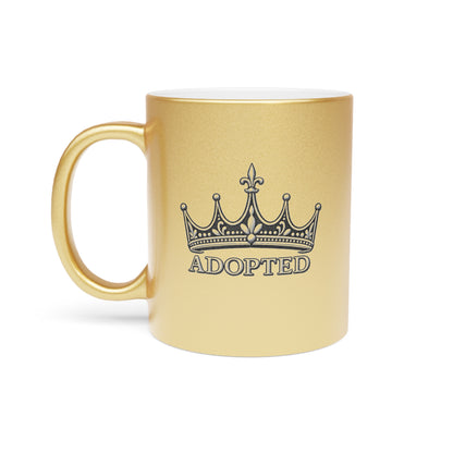 Adopted Crown Metallic Mug (Silver\Gold)