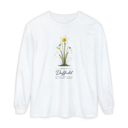March Birth Flower Long Sleeve T-Shirt