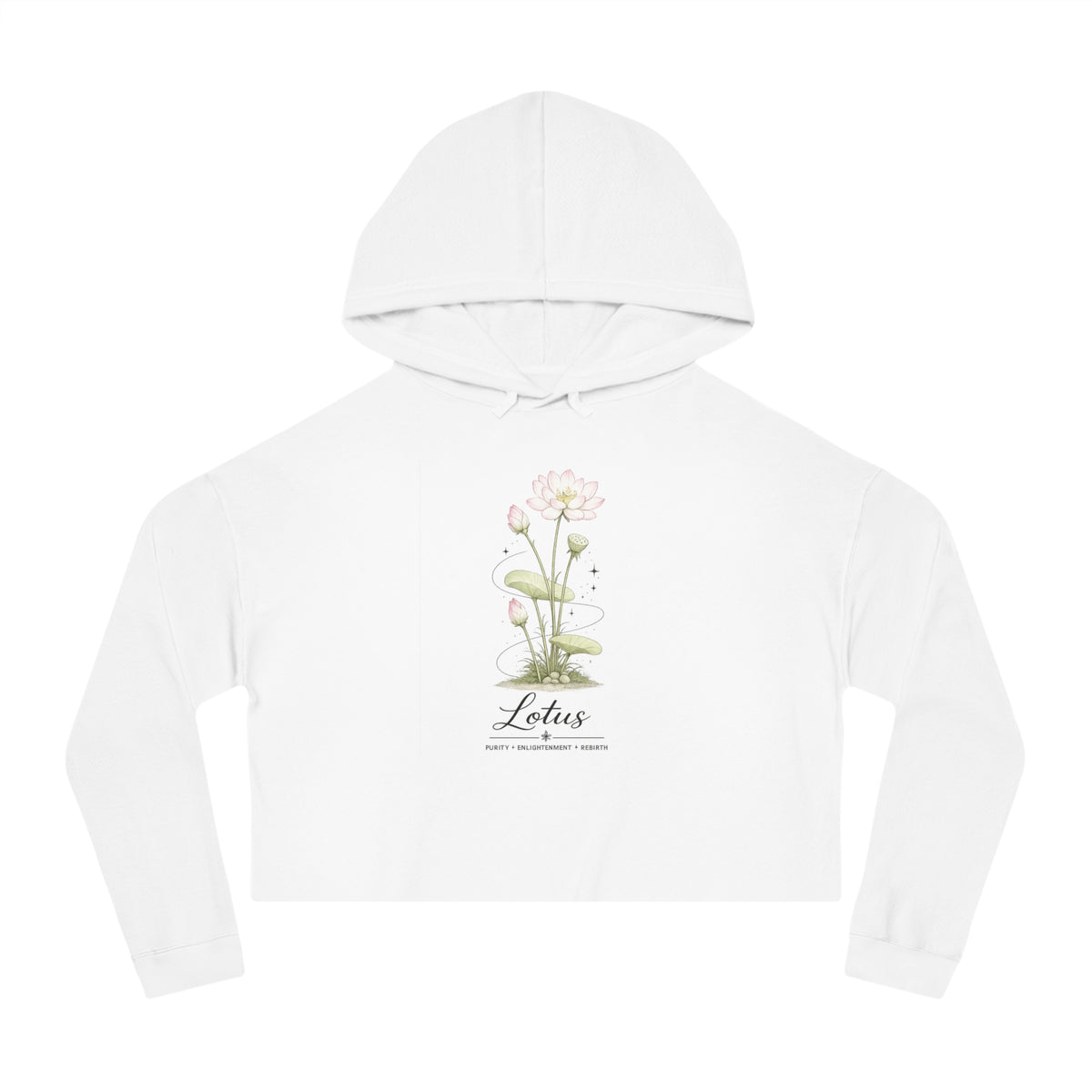 Lotus Cropped Hooded Sweatshirt