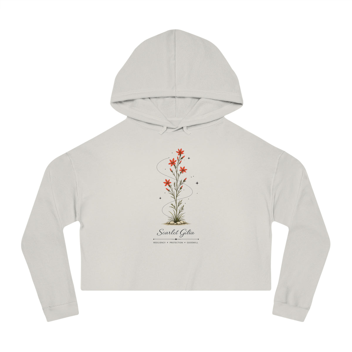 Scarlet Gilia Cropped Hooded Sweatshirt