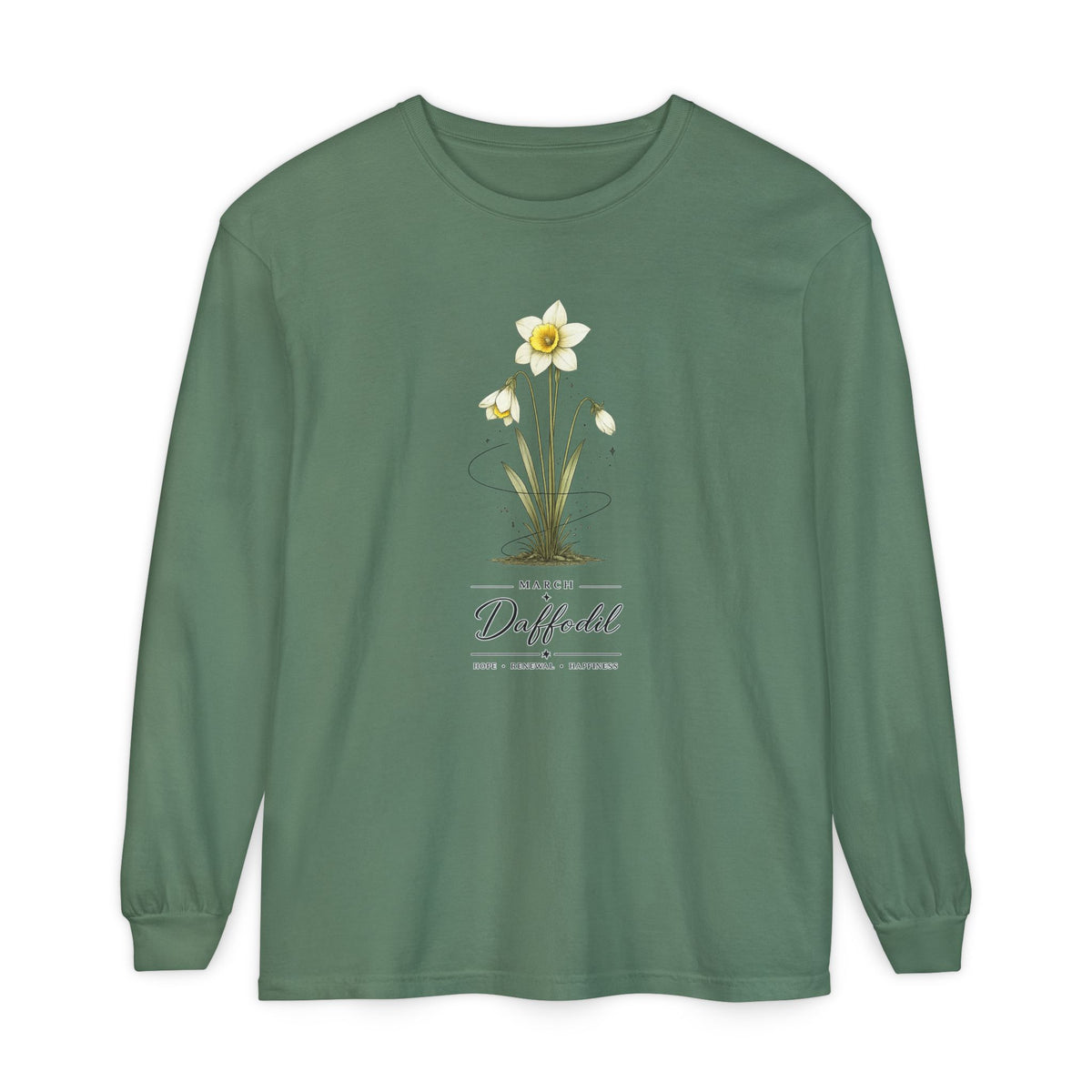 March Birth Flower Long Sleeve T-Shirt