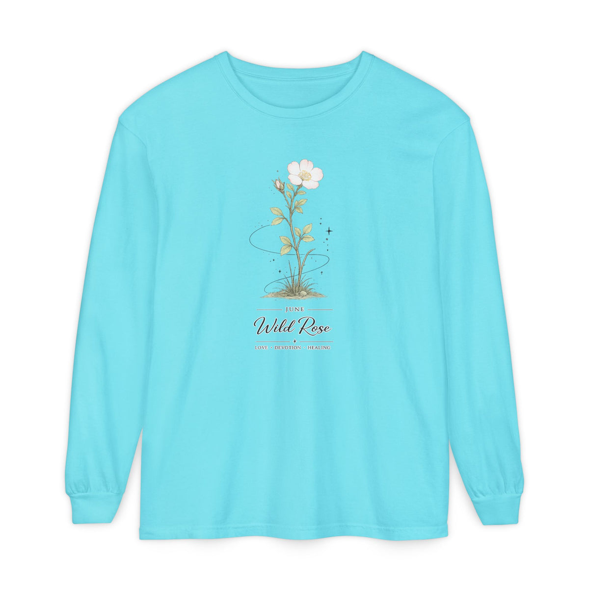 June Birth Flower Long Sleeve T-Shirt