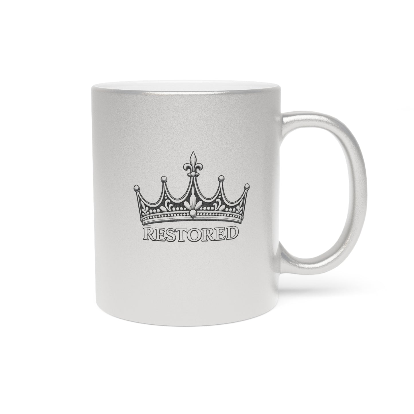 Restored Crown Metallic Mug (Silver\Gold)