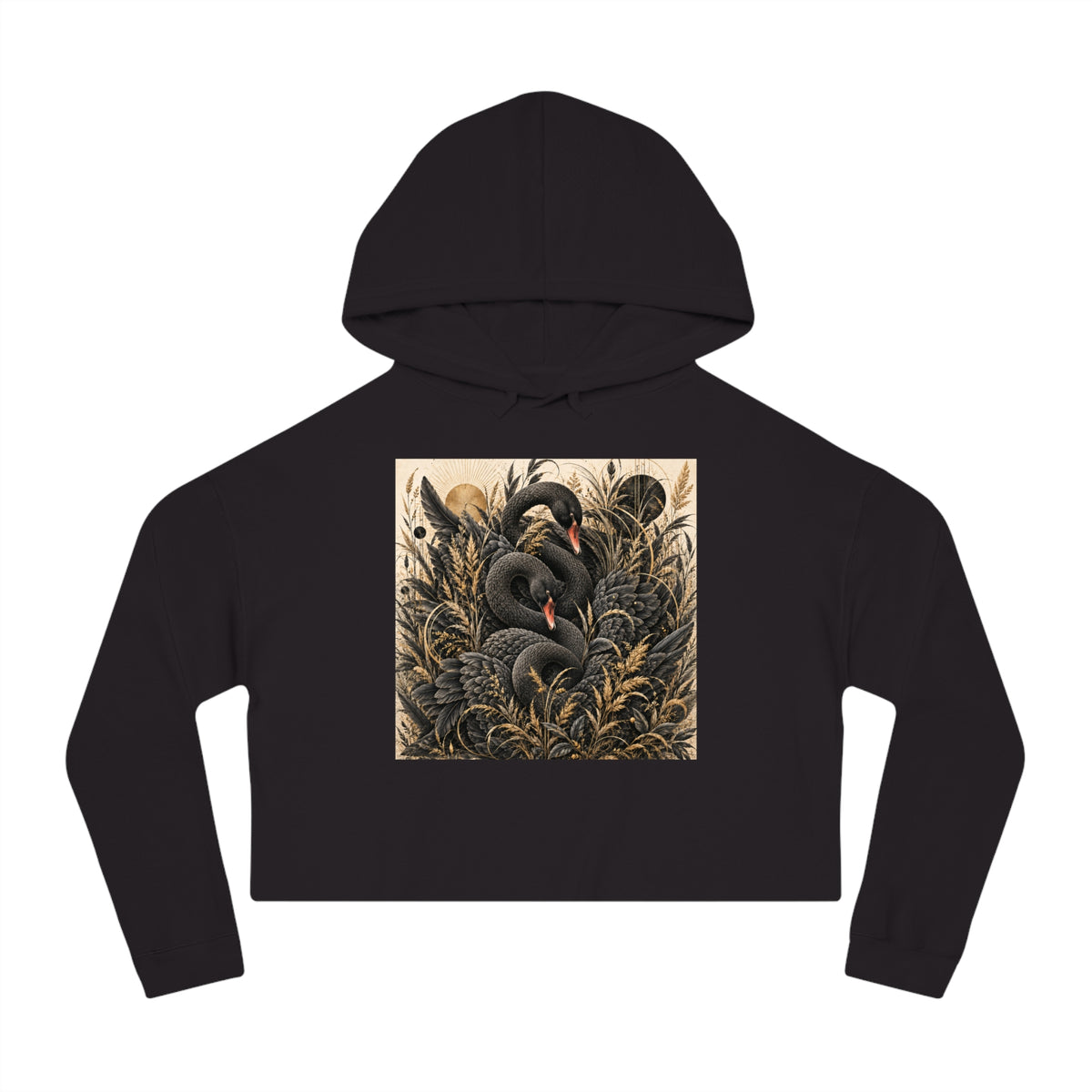 Noir Reverie Cropped Hooded Sweatshirt