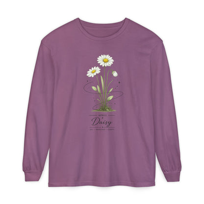 April Birth Flower Long Sleeve T-Shirt
