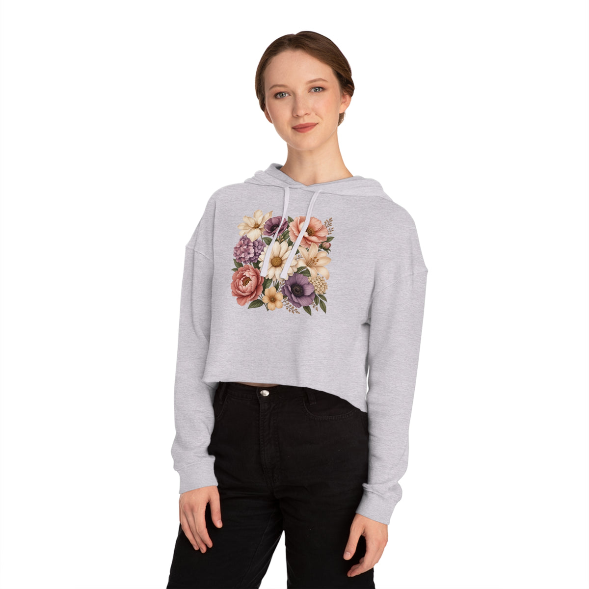 Grace In Bloom Cropped Hooded Sweatshirt
