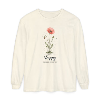 August Birth Flower Long Sleeve T-Shirt