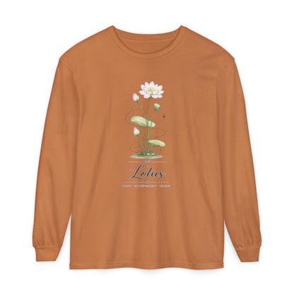 July Birth Flower Long Sleeve T-Shirt