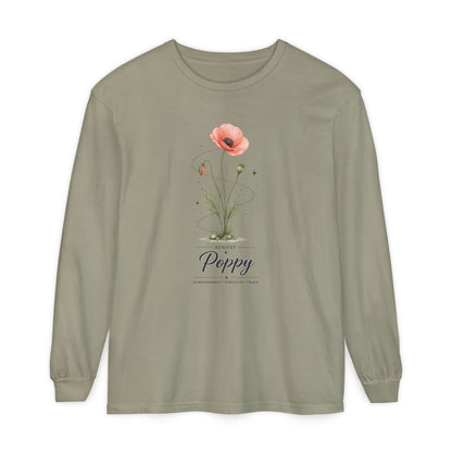 August Birth Flower Long Sleeve T-Shirt
