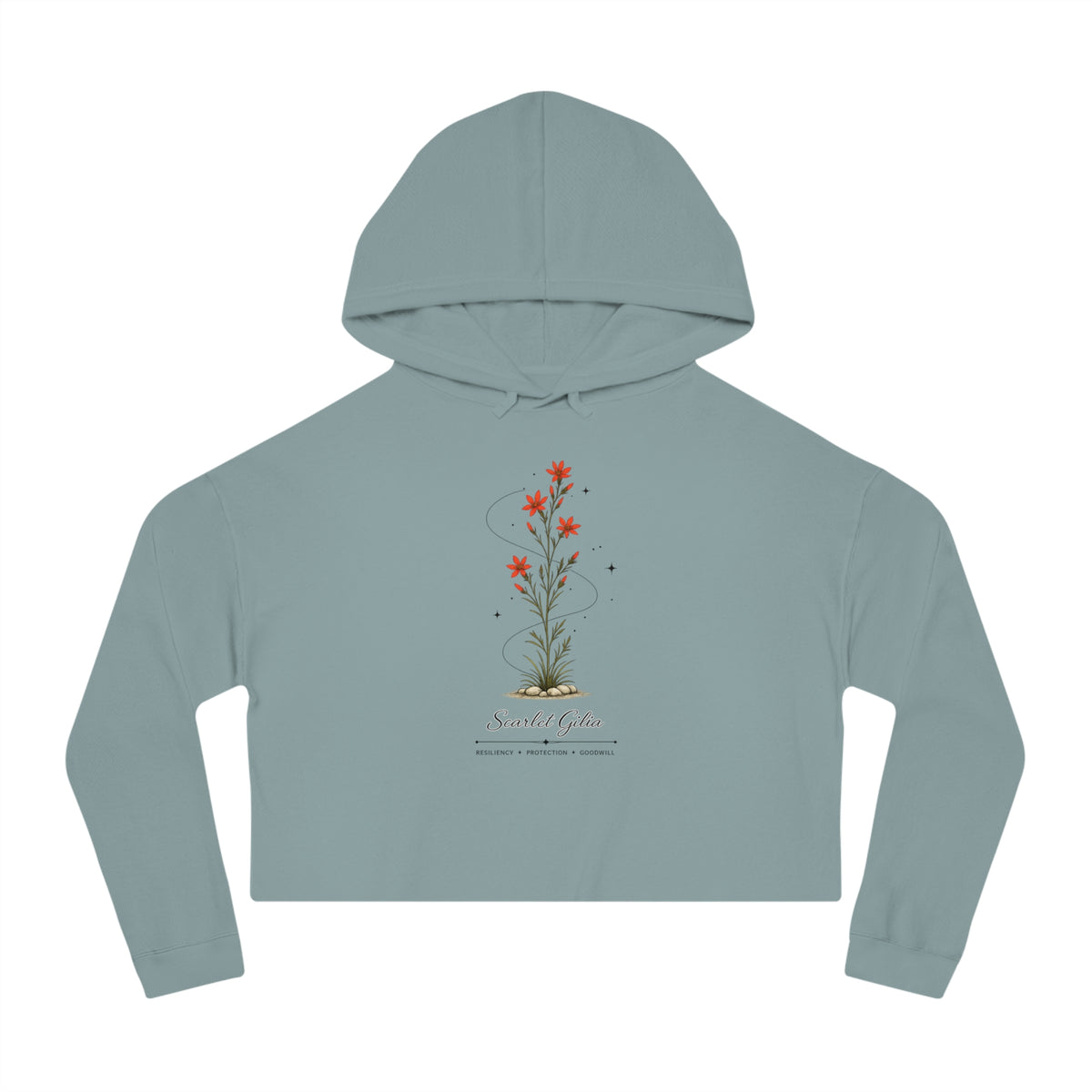 Scarlet Gilia Cropped Hooded Sweatshirt