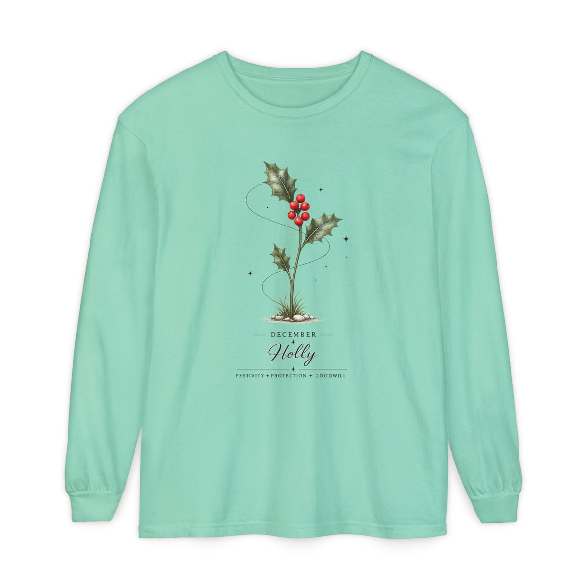 December Birth Flower Long Sleeve T-Shirt