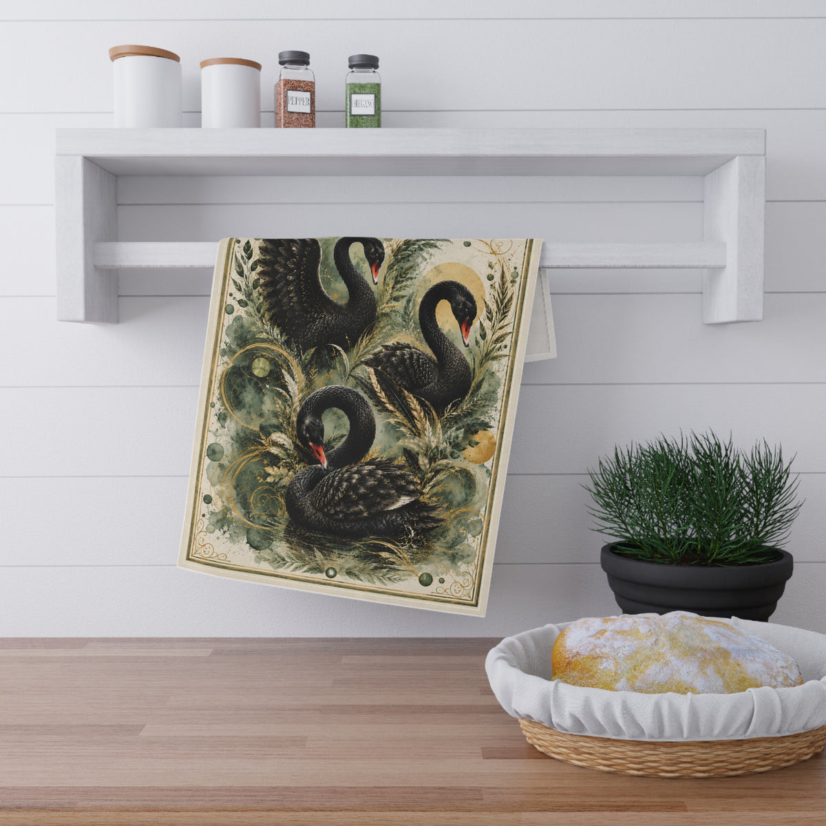 Emerald Grace Tea Towel