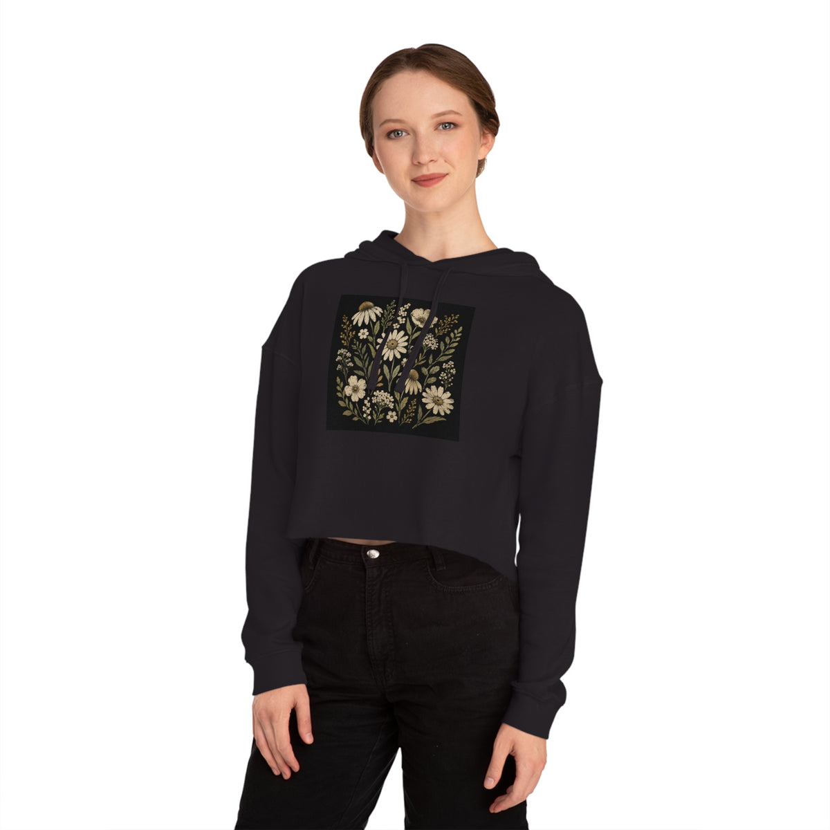 Grace After Dark Cropped Hooded Sweatshirt