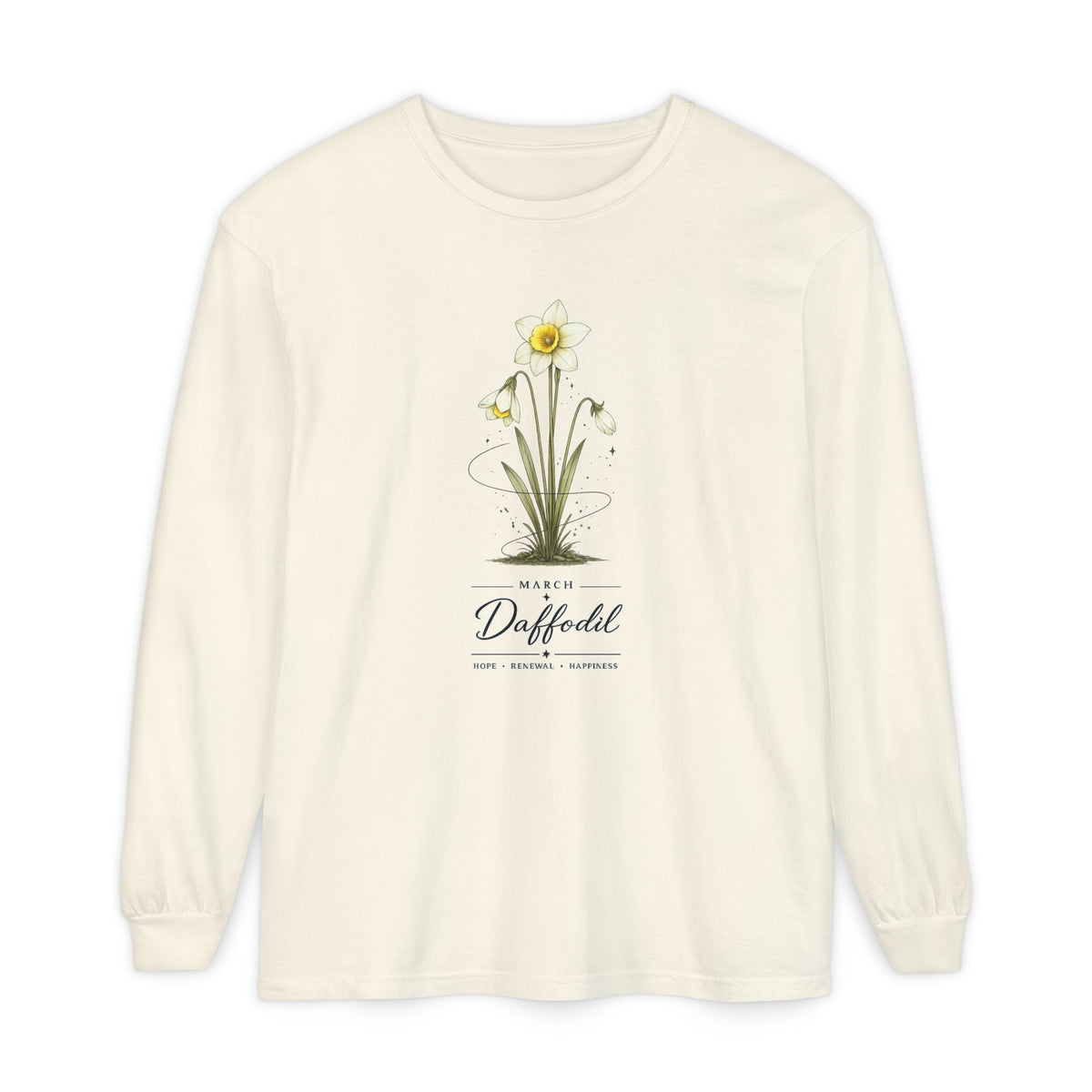 March Birth Flower Long Sleeve T-Shirt