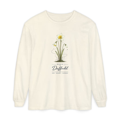 March Birth Flower Long Sleeve T-Shirt
