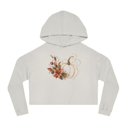 Autumn Bloom Cropped Hooded Sweatshirt