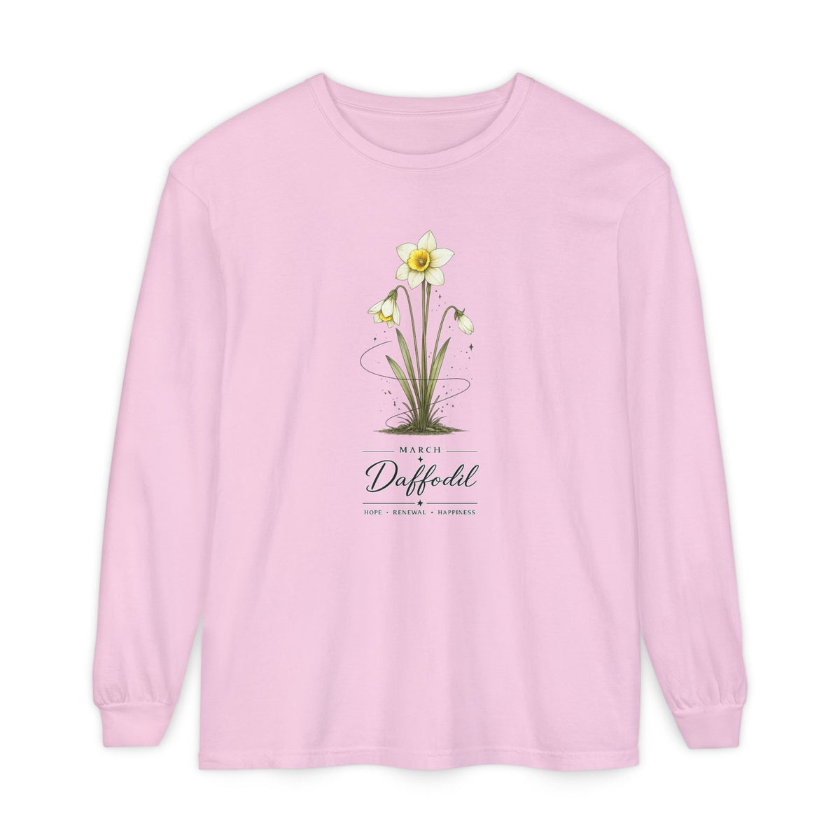 March Birth Flower Long Sleeve T-Shirt