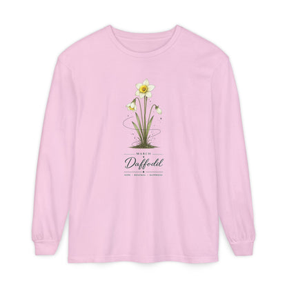 March Birth Flower Long Sleeve T-Shirt