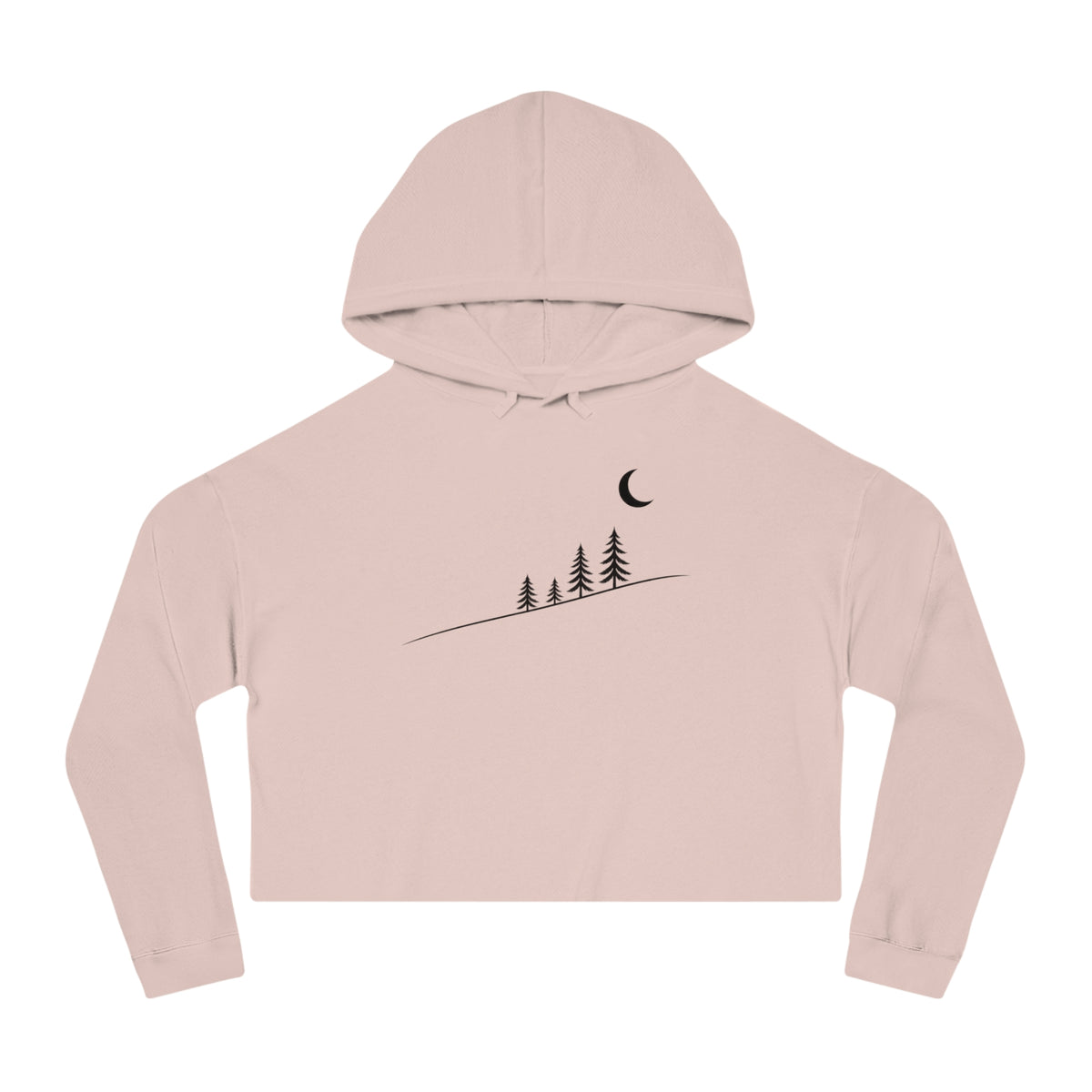 Moonlit Slope Cropped Hooded Sweatshirt