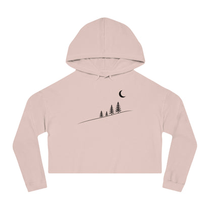 Moonlit Slope Cropped Hooded Sweatshirt