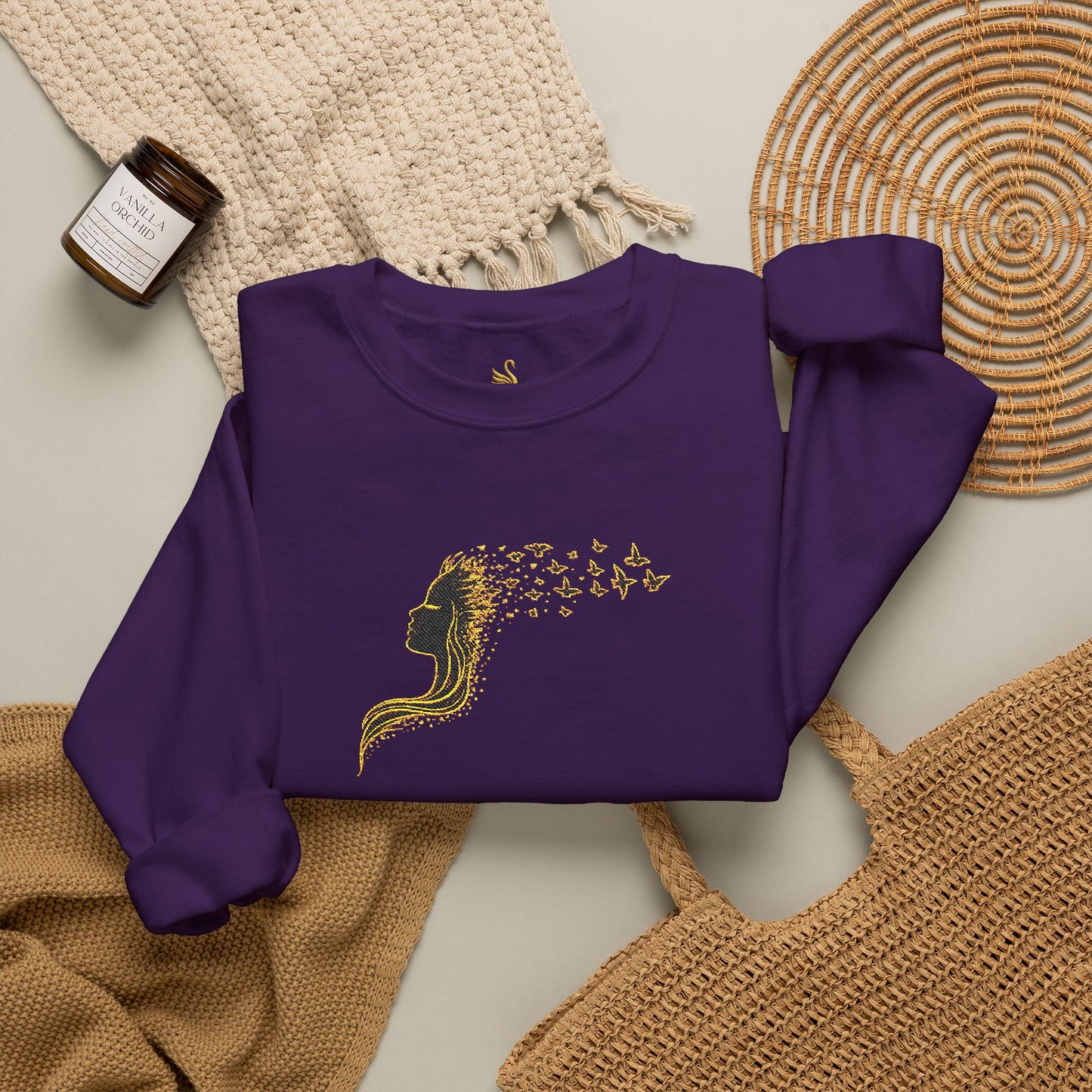 Her Flight Embroidered Sweatshirt