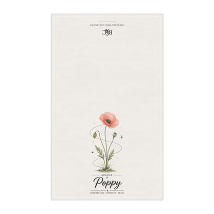 August Birth Flower Tea Towel