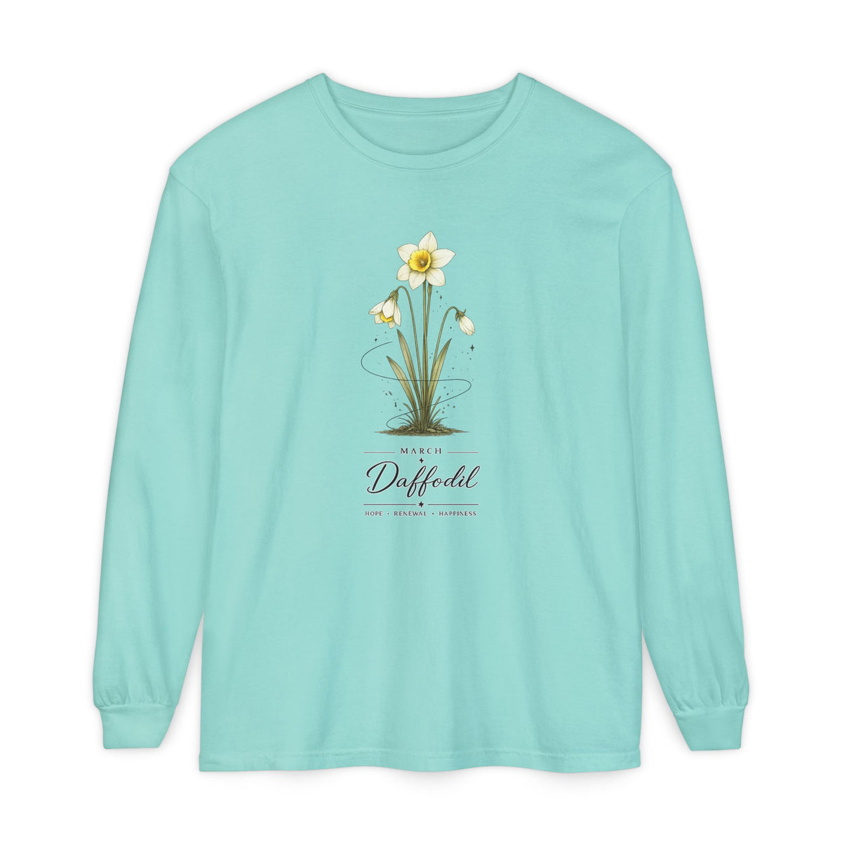March Birth Flower Long Sleeve T-Shirt