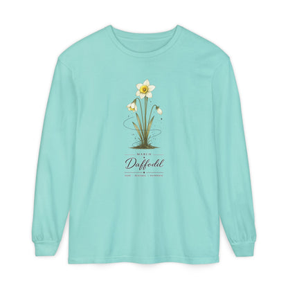 March Birth Flower Long Sleeve T-Shirt
