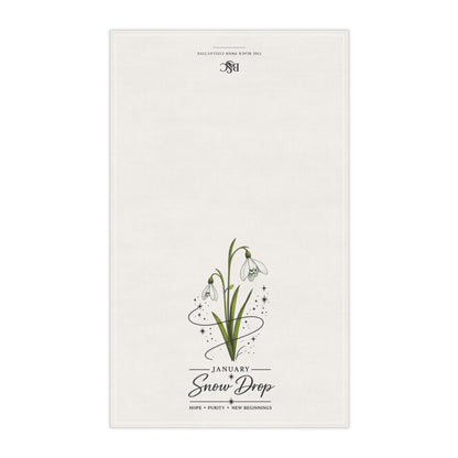 January Birth Flower Tea Towel